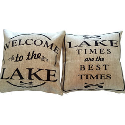 Rustic Outdoor Cushions And Pillows by Evelyn Hope Collection