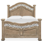 Magnussen - Magnussen Marisol Panel Bed in Fawn - King - When it comes to traditional styling, it's hard to surpass the appeal of the elegant Marisol bedroom collection. Stunning from every angle, its timeless silhouettes are framed in classic moldings and accentuated with ornate scrollwork insets. A soft Fawn finish highlights the refined lines of these unique pieces while lending refreshing character that feels current and well-suited for today's homes. The subtle glint of the Graphite hardware adds the finishing touch while ensuring the modern-day appeal of the Marisol collection.