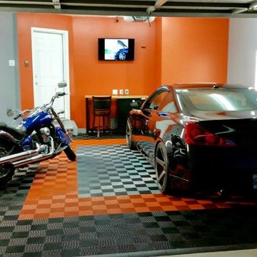Home Garage - Before & After RaceDeck Garage Flooring Install