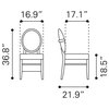 Regents Dining Chair (Set of 2) Walnut & Light Gray