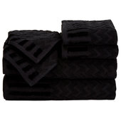 Superior Ultra-Plush 8-Piece Solid Long Staple Cotton Towel Set, Chocolate  