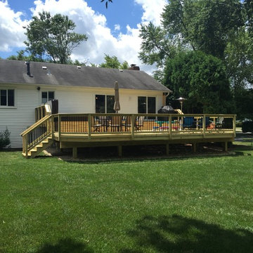 Elevated Wood Deck in Naperville, IL by Archadeck of Chicagoland