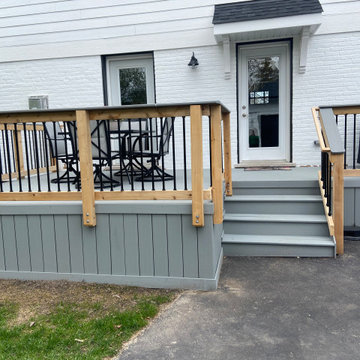 TimberTech Silver Maple Deck with Cedar Rails in Arlington Heights, IL
