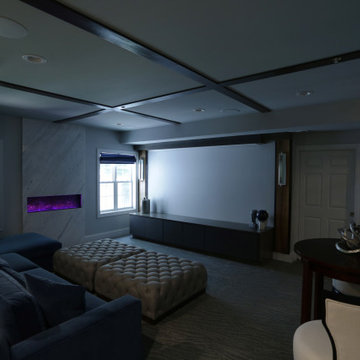 Blue Luxury Media Room