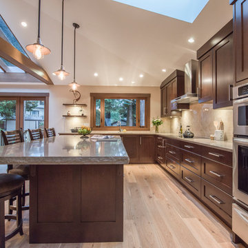 Expansive Kitchen With Vaulted Ceilings