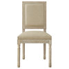 Rustic Manor Nicolai Dining Chair, Upholstered, Linen, Beige