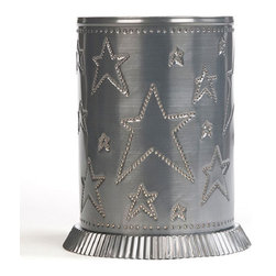 Handmade - Handmade Punched Tin Candle Warmer Country Stars Accent Light - Candleholders