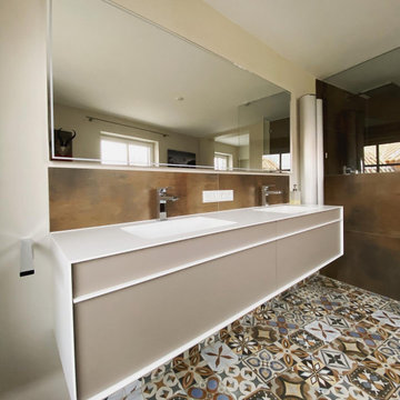 Badezimmer im Retro Look