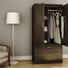 South Shore Acapella Wardrobe Armoire, Chocolate