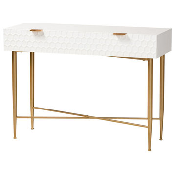 Luise Contemporary Console Table, White