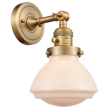Innovations Lighting 203SW Olean Olean 8" Tall Bathroom Sconce - Brushed Brass