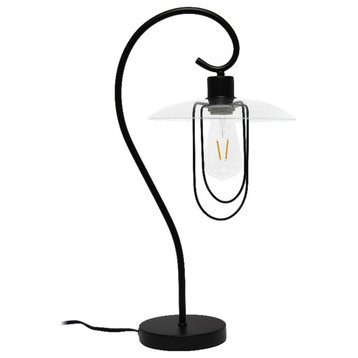 Simple Designs Modern Metal Table Lamp Black
