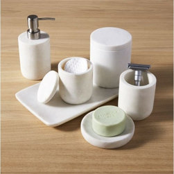 marble bath accessories | CB2 - Bathroom Accessory Sets