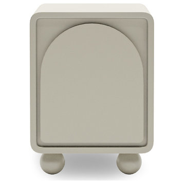 Modern Night Stands with Arched Cabinet Door, Ecological Board
