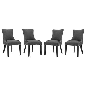 Modern Urban Living Dining Side Chair, Set of 4, Gray