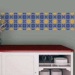 Tyles Citrus Plates in Golden Yellow and King Blue - Paint And Wall Covering Supplies