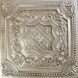 DCT 04 Antique White Faux Tin Ceiling Tile 24x24 - Ceiling Tile