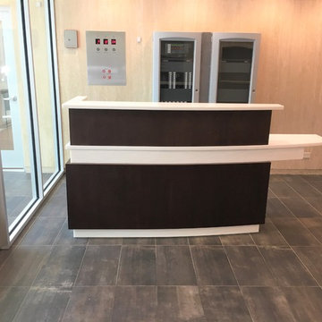 Commercial Reception desk with Corian