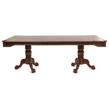 Furniture of America Wilson Wood Extendable Dining Table in Brown Cherry