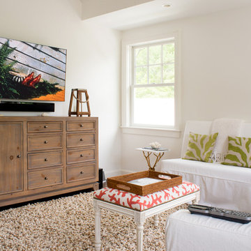 Beach Style Family Room
