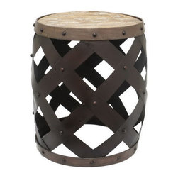 Iron & Wood Accent Table - Side Tables And End Tables