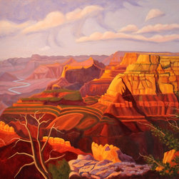 Grandview Sunset Grand Canyon - Paintings