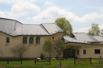 Metal roofing project in Vaughan (Carbon Grey Matte - RAL7024)