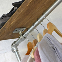 Amanda Galvanised Steel Pipe Freestanding Double Clothes Rail - Clothes Racks