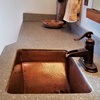 Curie 21" Undermount Bathroom Sink in Copper