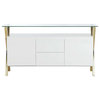 Gold Beverly Buffet, White