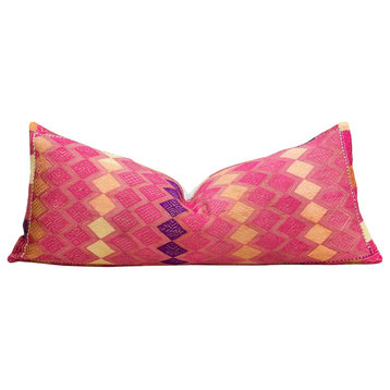 Antique Jaina Sindh Silk Pillow
