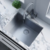 Dowell Undermount Single Bowl Stainless Kitchen Sink - Zero Radius, 21w X 16l X 9d