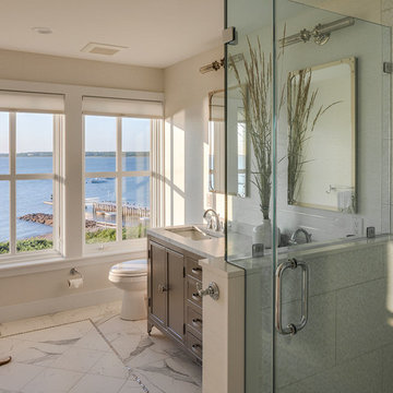 Angels Welcome - Bathroom with Ocean View -  Custom Home  in Falmouth, Cape Cod,