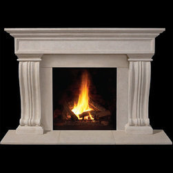 Rowan Stone Fireplace Mantel - Indoor Fireplaces