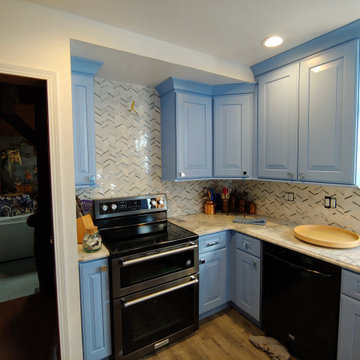 Osco, IL Kitchen Remodel Dura Supreme Custom Paint Super White Marble