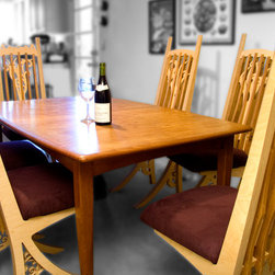 Teak and Maple Chairs - Dining Chairs