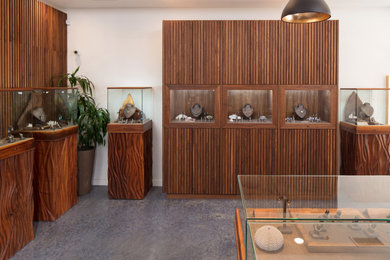 Mid-sized minimalist home design photo in San Luis Obispo