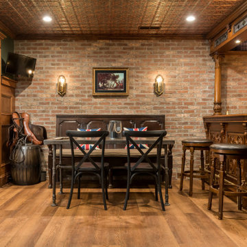 Milton Enchanting English Pub Basement Remodel