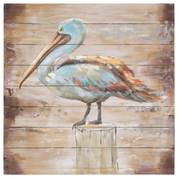 Yosemite Home Decor "Rustic and Winged" Wood Wall Art in Multi-Color