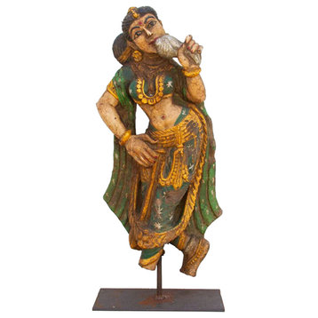 Antique Indian Stone Celestial Dancer