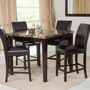GEMA 5 PIECE DINING SET FAUX LEATHER CHAIR