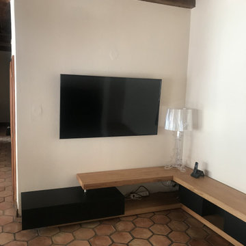 Conception d'un meuble sur mesure pour un salon