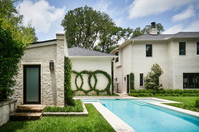 Inspiration for a french country home design remodel in Austin