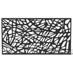 Veradek - Decorative Screen Panel, Web - Dress up your walls indoors or out with the striking design of the Alta. This unique piece features a cool, web-like design laser cut from thick-gauge steel with a scratch-resistant, powder-coated black finish. The Alta makes an impact in any interior or exterior space, and suits homes of every style.