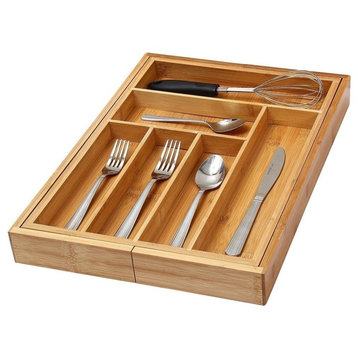 6-Compartment Kitchen Utensil, Flatware, Cutlery Drawer Organizer Tray