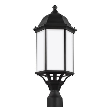Sevier Large 1-Light Outdoor Post Lantern, Black