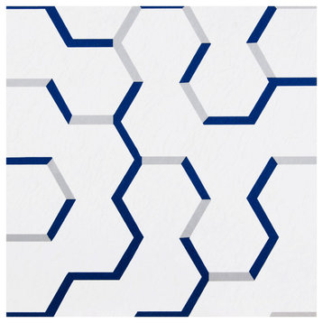 PowerSellerUSA Self-Stick Vinyl Modern Geometric 20-Pcs 1.5mm Thick Tiles 12"