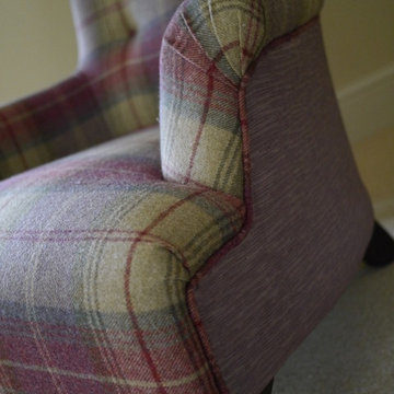 Detail of contrast upholstery