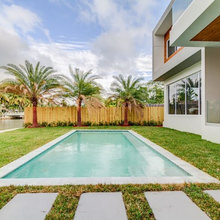 pools with grass around