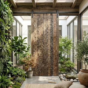 Mindful Decor with Rustic Carved Barndoors